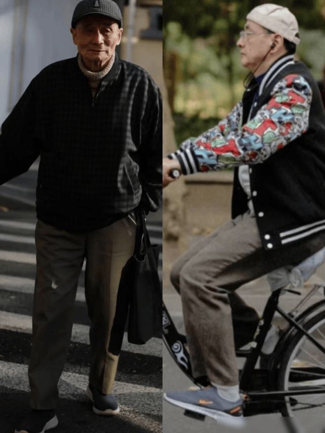 不穿皮鞋女不穿高跟到老都不油腻必一体育上海老年人真会打扮：男(图2)